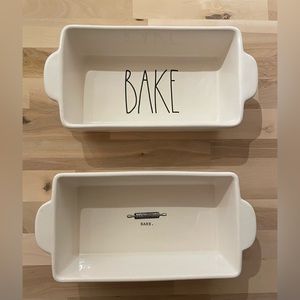 Set of 2 Rae Dunn Artisan Collection bread loaf pans